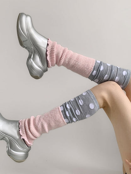 Ribbed Leg Cuff Warmers Ruffle