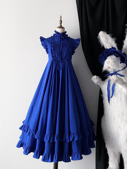 Gothic Lolita Ruffled High Neck Dress - Blossom Herald