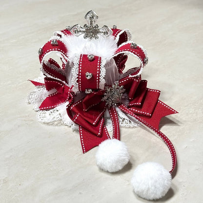 Hat Accents) Mini Lolita Set Pom-Pom (Snowflake Multi-Color