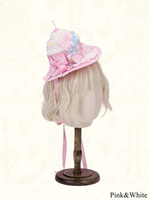 Striped Mini Details Color Lolita Hat Bow and – Bunny 3 Options with Accents Sweet