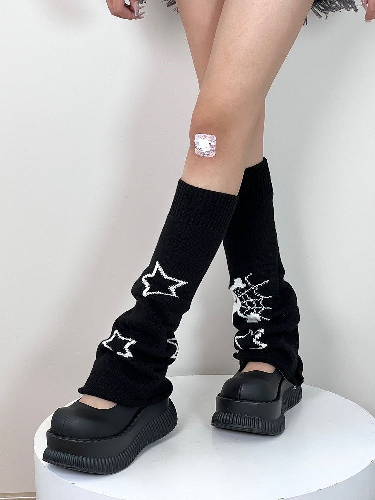 Pattern Reversible Warmers Skull Leg