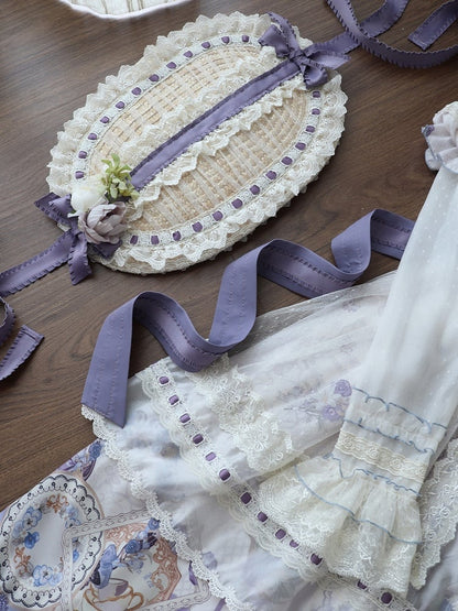 Flat Floral Hat Tea Design Elegant Party