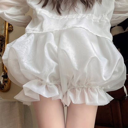 Puffy Organdy Bloomers Lolita White