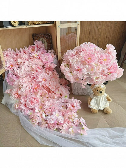 Pink Floral Fantasy Lolita Petticoat with 3D Flowers - Reverie Covenant