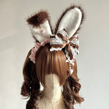 (With Set KC Accents) Chocolate-Themed Furry Ear Lolita