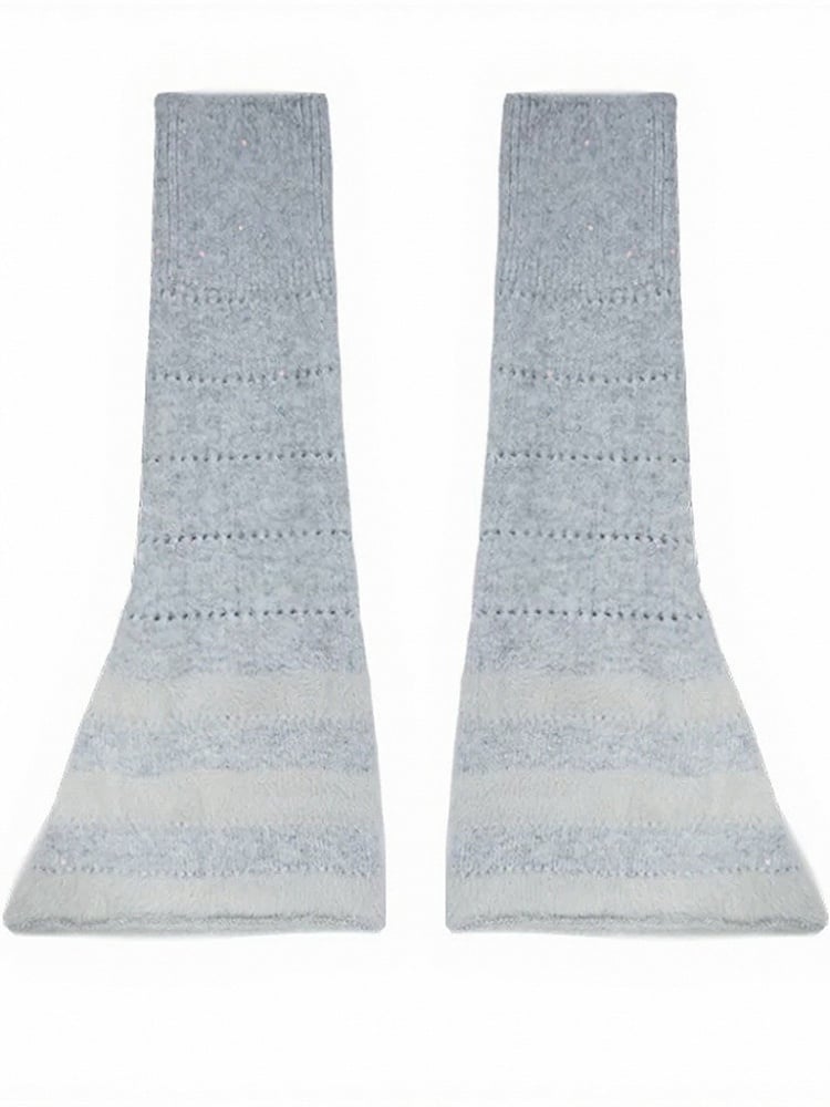 Knit Striped Sequin Leg Warmers - ModaSwings
