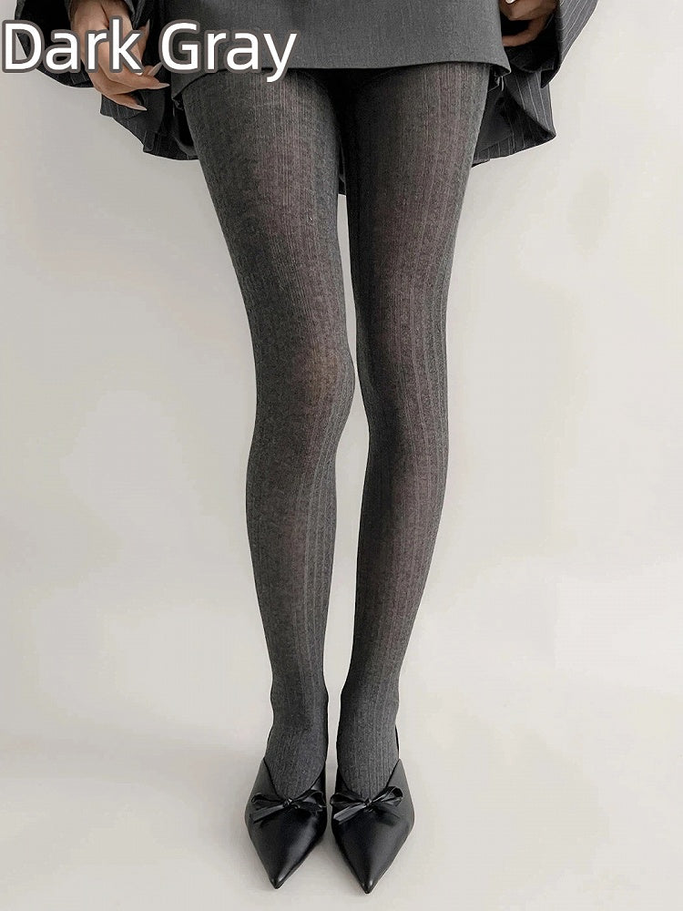 Fine Colors) Slimming (6 Ribbed Tights