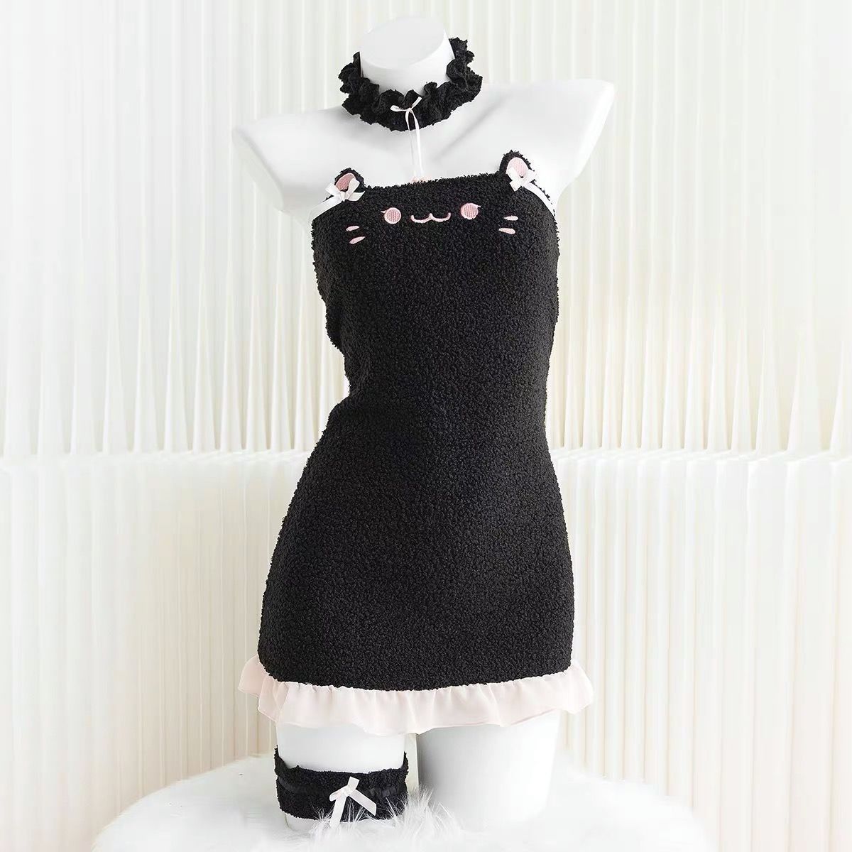 Sweet Bunny & Kitty Strapless Bodycon Dress