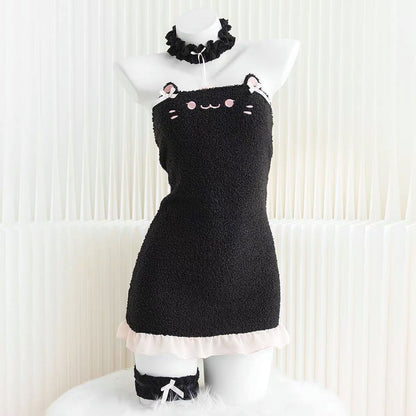Sweet Bunny & Kitty Strapless Bodycon Dress