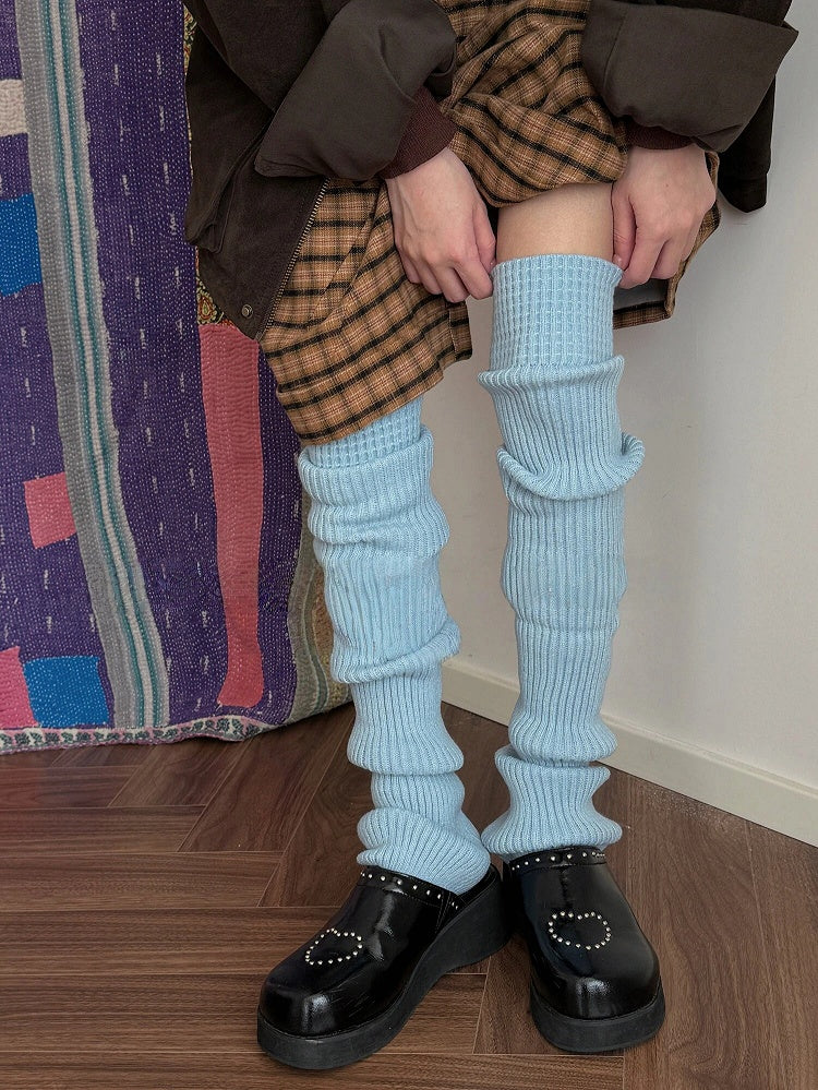 Ribbed 6 Leg Options Sweet (Multiple Knit Warmers Shades) Slouchy Color