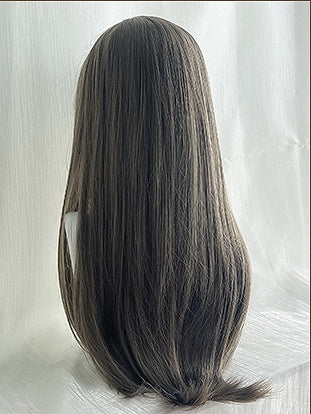 Bangs Long Wigs Middle-parted/Full Straight Brown 70cm