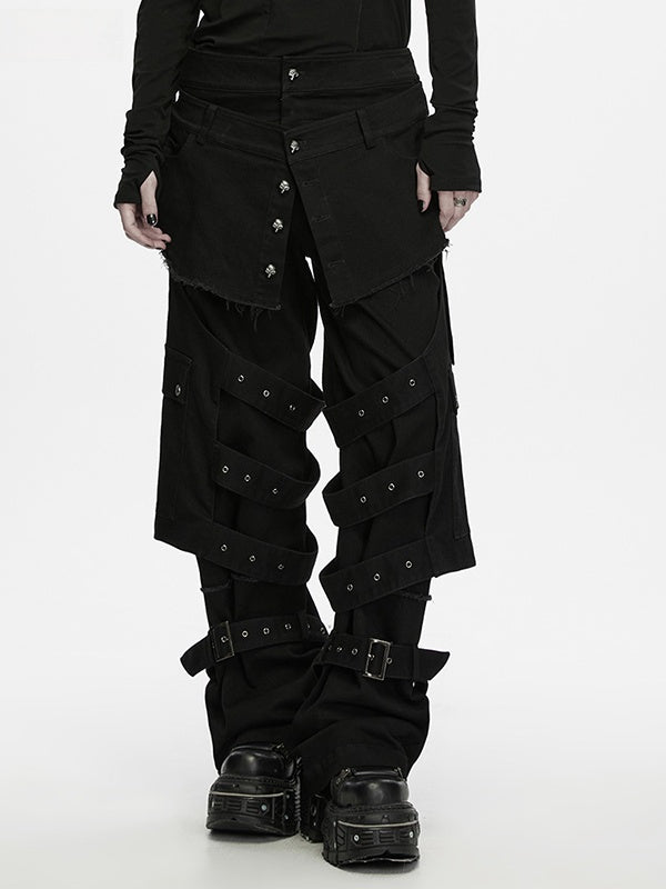 Ruins Walker Tactical Black Men's Pants - Punk Rave