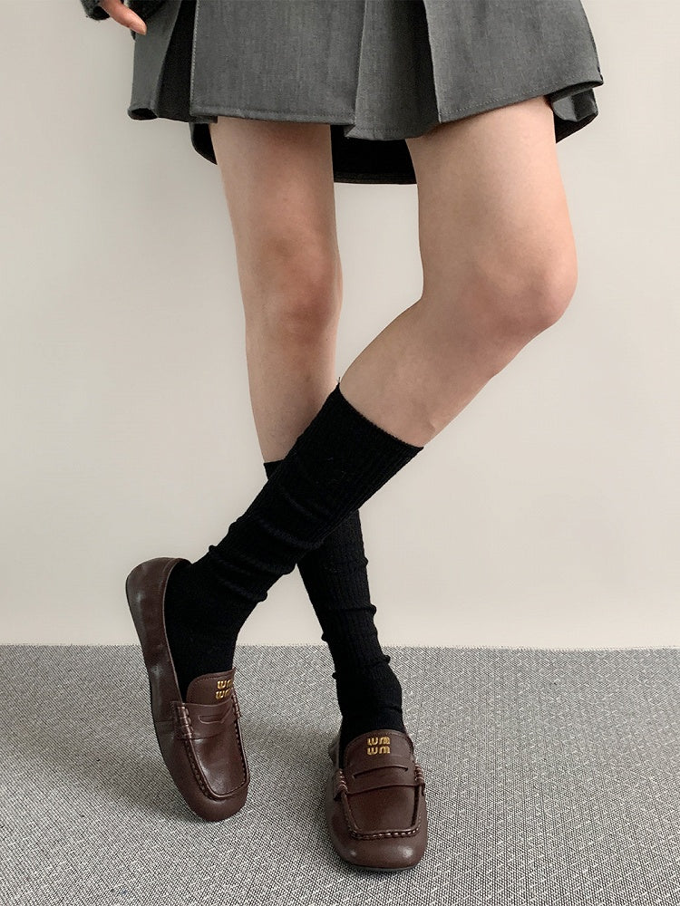 Ribbed (8 Socks Calf Colors) Knit Slouchy