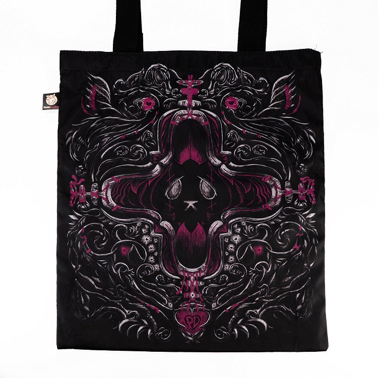 Rose with A Red Dual Plushies Canvas Kawaii Mini Bag Guro Set Bunny Black Anxious Plush