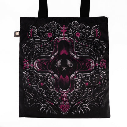 Rose with A Red Dual Plushies Canvas Kawaii Mini Bag Guro Set Bunny Black Anxious Plush