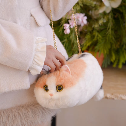 Hand 4 Cat Options Plush Realistic Bag Sitting