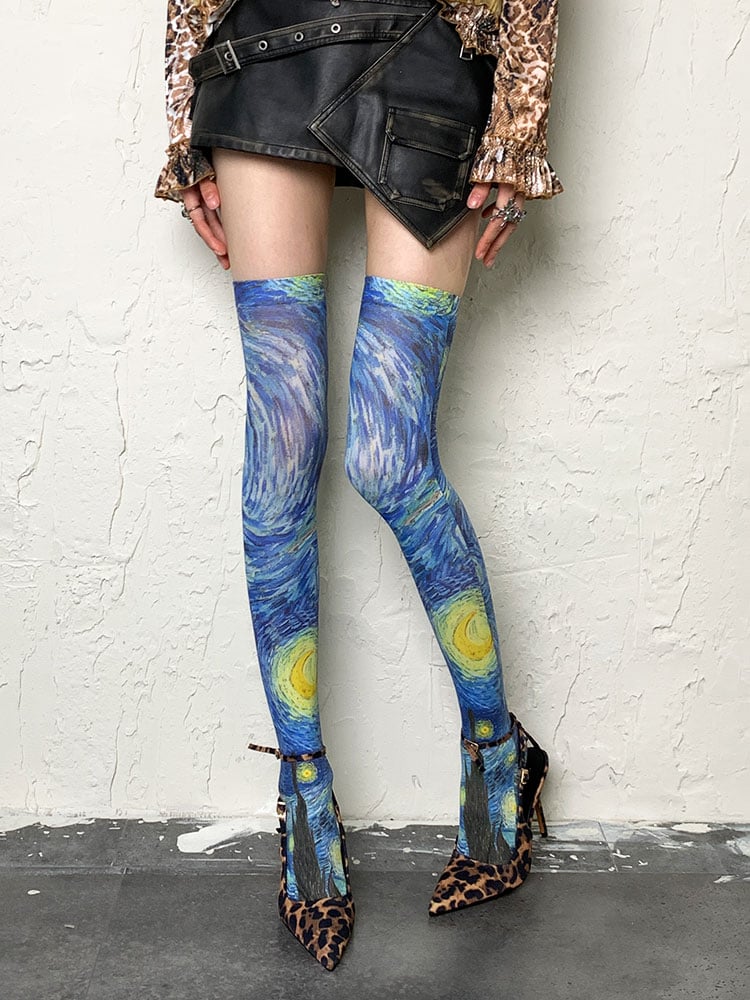 油絵オーバーニーソックス