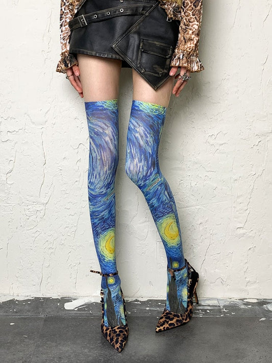 油絵オーバーニーソックス