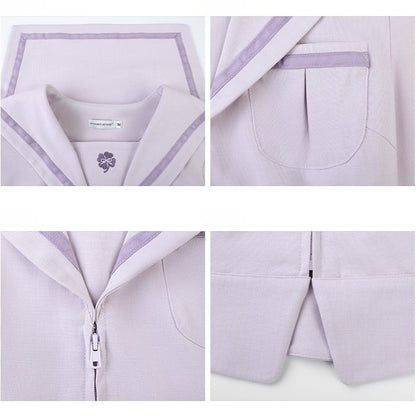 Preppy Style Uniform Lila Version JK Top Ärmel Kragen Sailor Lange