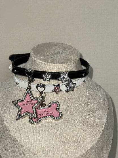 Star Rhinestone Choker in Two Colors - IVONA boutique
