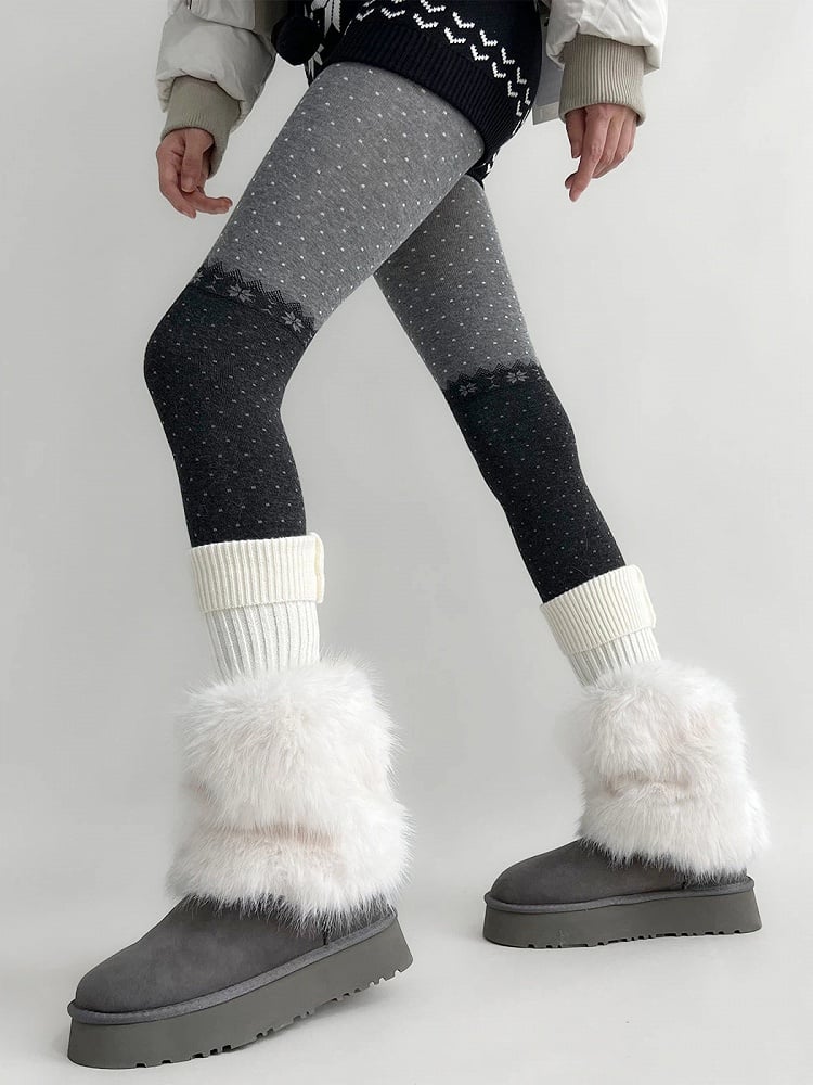 Fur Warmers Colors) Knit Leg Faux (5 Trim