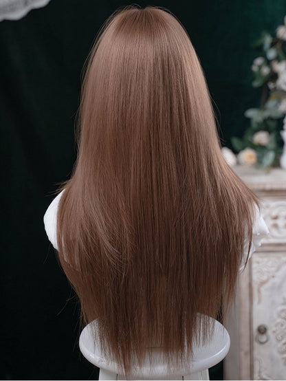 Gerader Pony mit Perückenlänge Air Brown 73CM