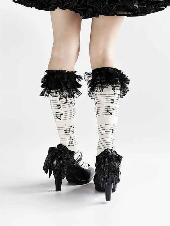 Mary Bow Lolita Top Heel at Shoes High Elegant PU Jane Black -