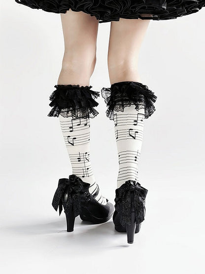 Mary Bow Lolita Top Heel at Shoes High Elegant PU Jane Black -