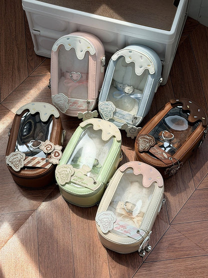 Multicolor Puppy BJD Doll Clear Window Crossbody Sack - Sugar Cube Studio