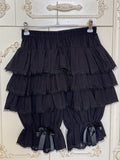 Bloomers Cotton Multi-Layered Black Lolita