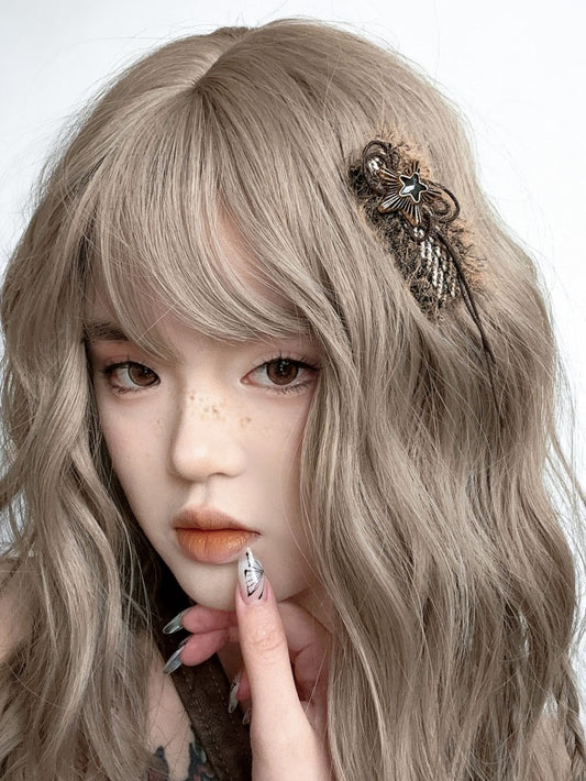 Hellbraune Haarspange mit Stern