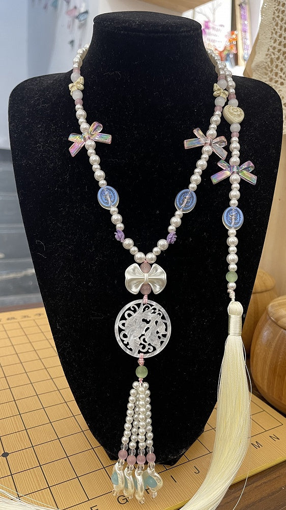 Lolita Han Necklace Beaded Accessory Tassel
