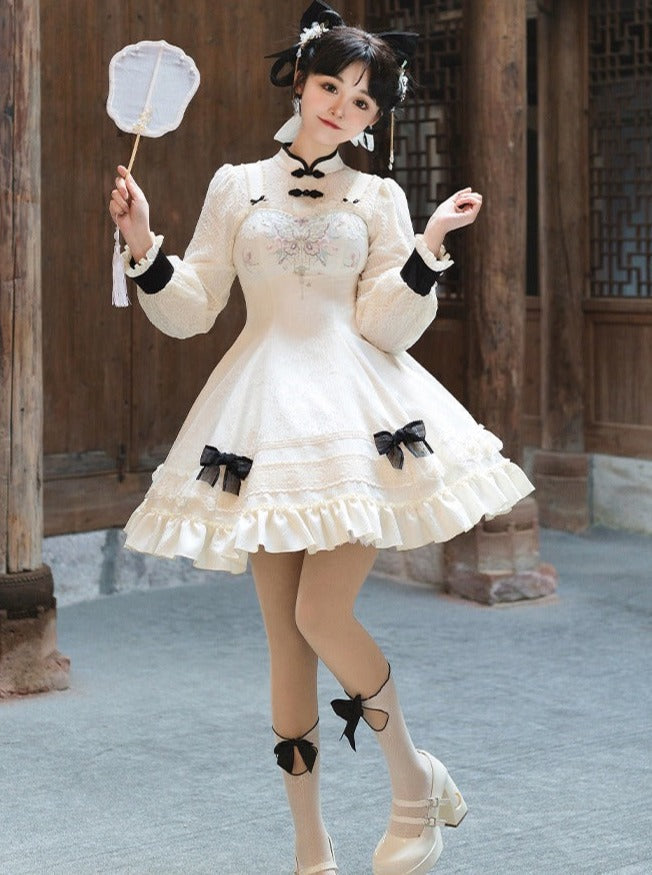 Mädchenkleid Schleife Chinesisch Süß