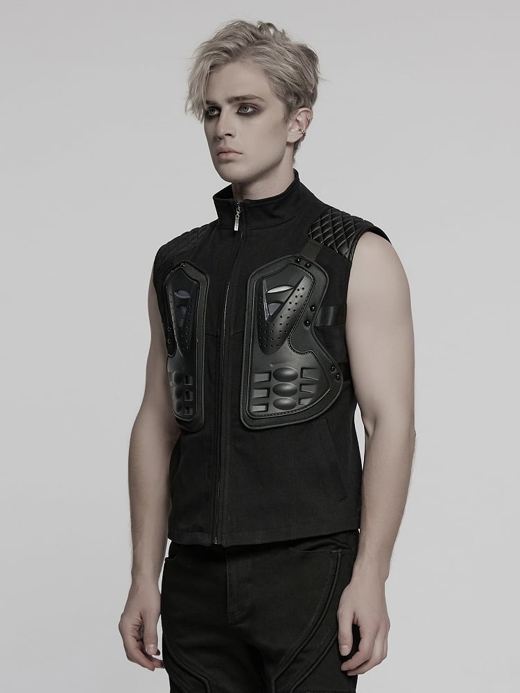 Black Men's Cyberpunk Vest