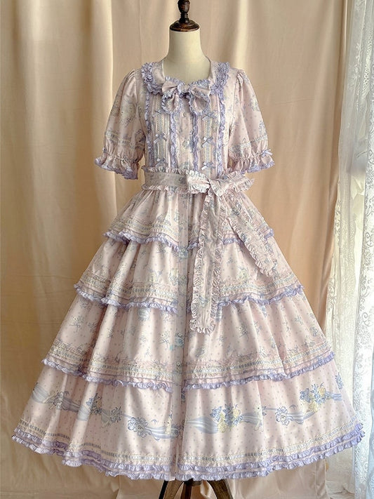 Robe étagée à volants style champêtre - Miss Point