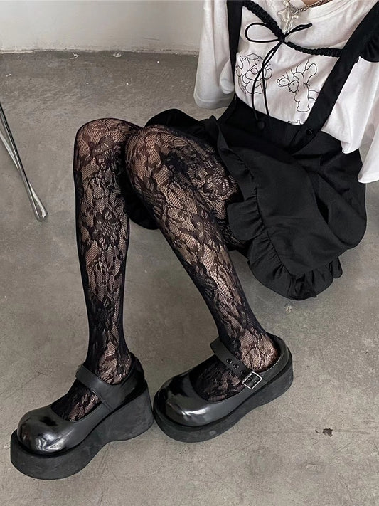 Colors Lace 6 Pattern Floral Tights
