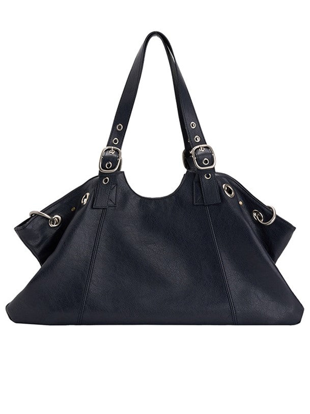 Minimalist Tote Bag Large Capacity Edgy Black