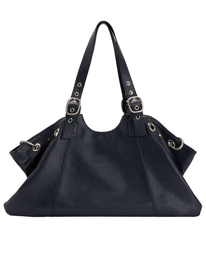 Minimalist Tote Bag Large Capacity Edgy Black