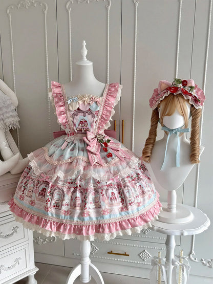 White Ruffle Edging Lolita Sheer Apron - Jelly Girl