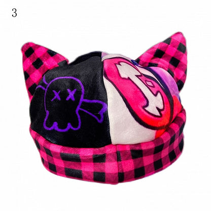 Print Hat Cat Ears Cartoon Y2K Options 3