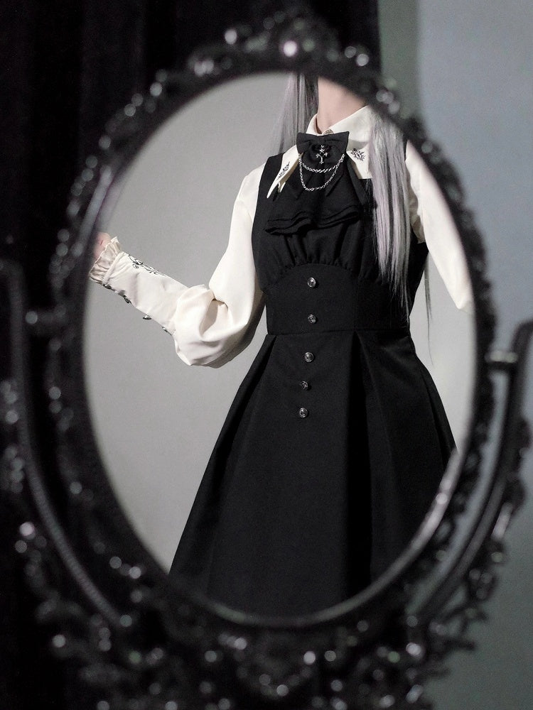 Waist Neckline Slim Dress Fit Daily Square Black