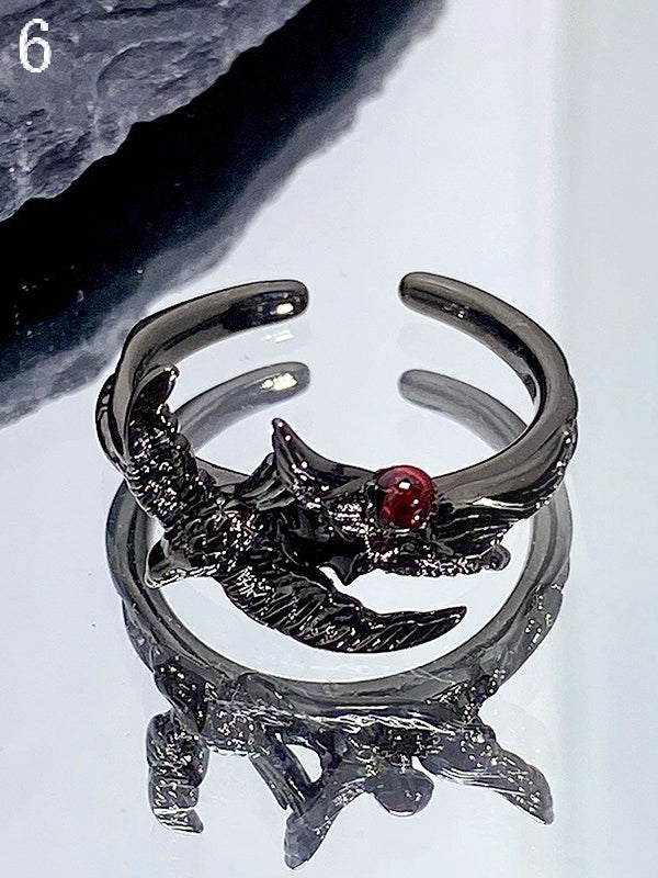 7 Raben Optionen Ring Gothic Design