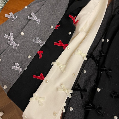 Sweet Bowknot Heart Tights