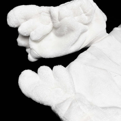 ケイ アップリケ エンジェル ジライ カワイイ ホワイト ヤミ フランネル レッグウォーマー 羽根デザイン クロス