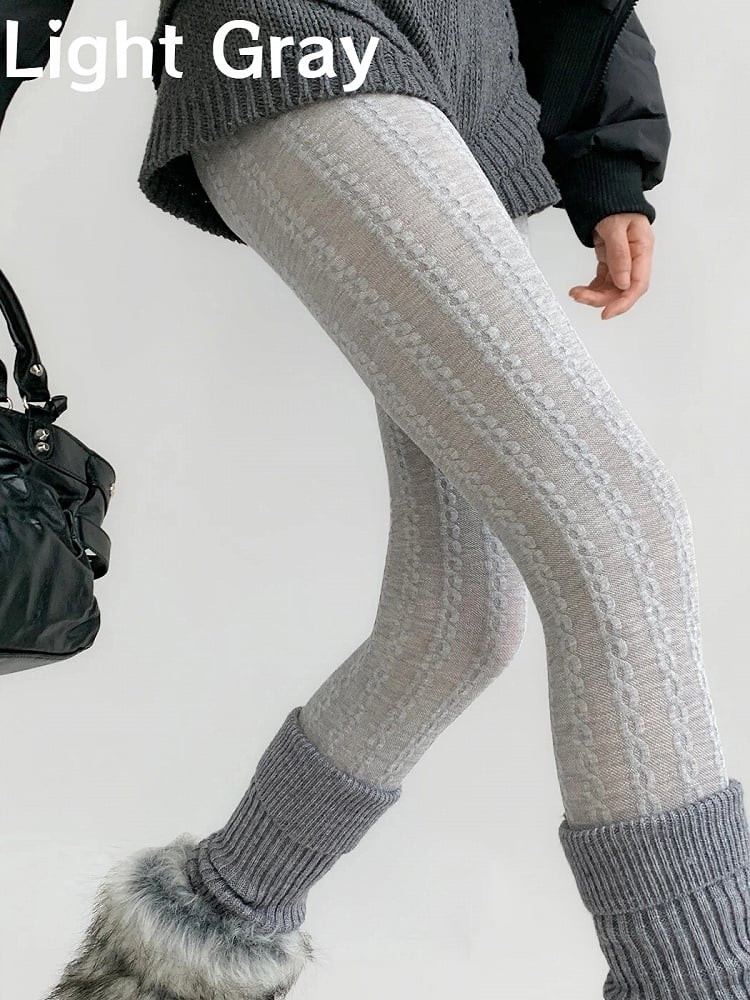 Tights Cable Knit Colors) Warm (3