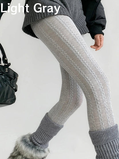 Tights Cable Knit Colors) Warm (3