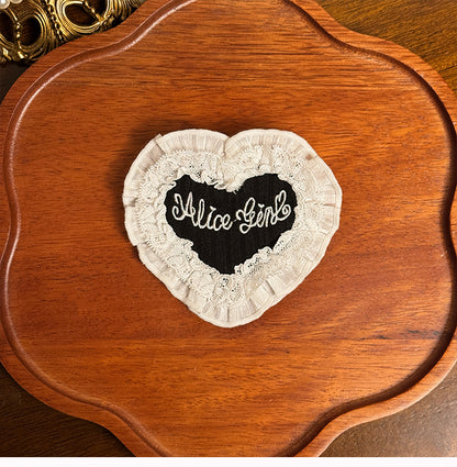 Red Black Purple Heart-shaped Pink Brooch Champagne /