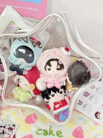 星型痛バッグ付きバッジチャーム ホワイトセット PU 取り外し可能