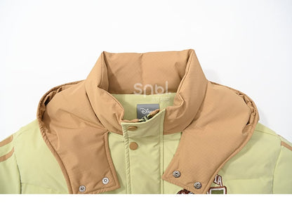 グリーンの厚手フード付きジャケット