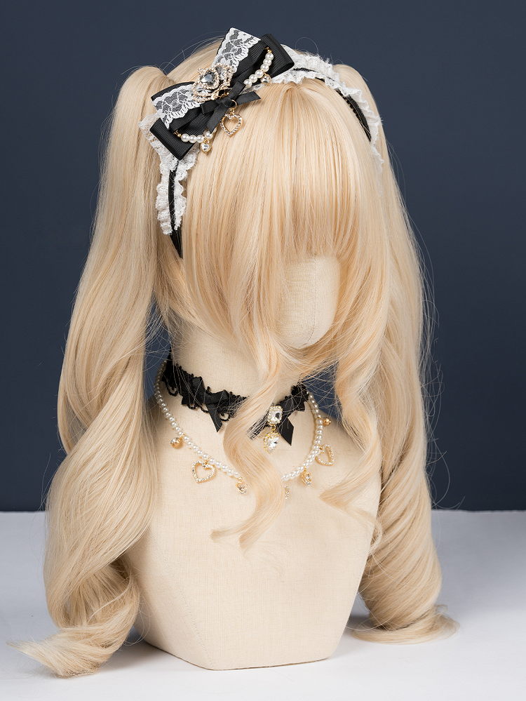 Crown Plush with Decoration Landmine-Style Rhinestone 4 KC and Bow Colors 3D Bead Chain